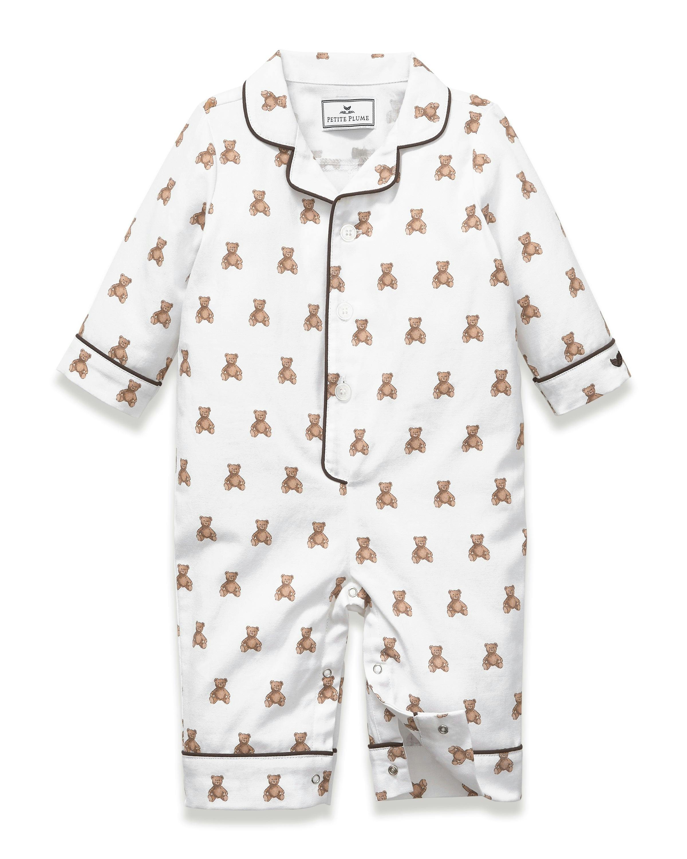 Baby's Twill Classic Romper in Teddy Tales