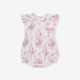 Roberta Flutter Sleeve Picot Bubble Romper