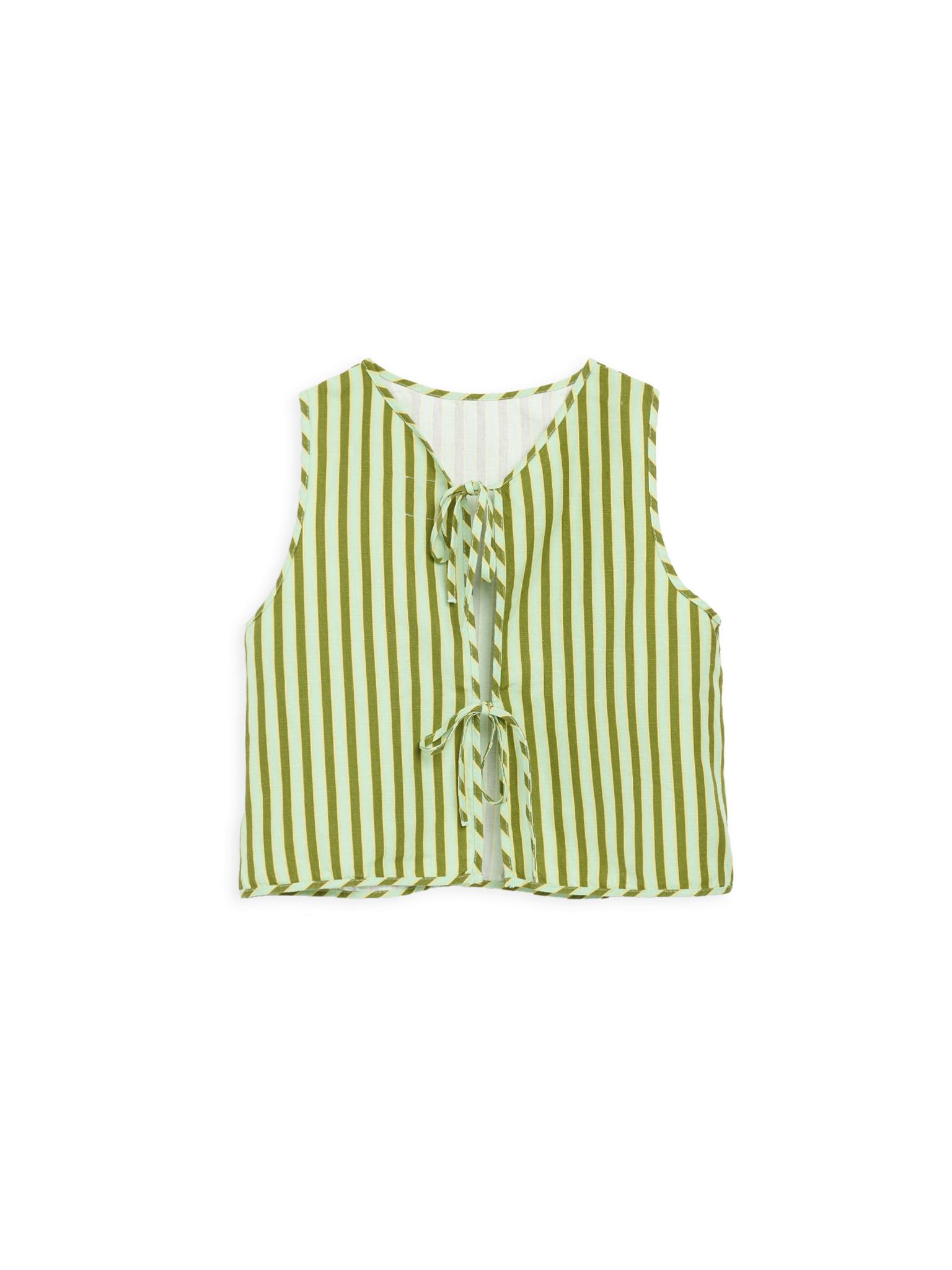 women's linen top - ice matcha