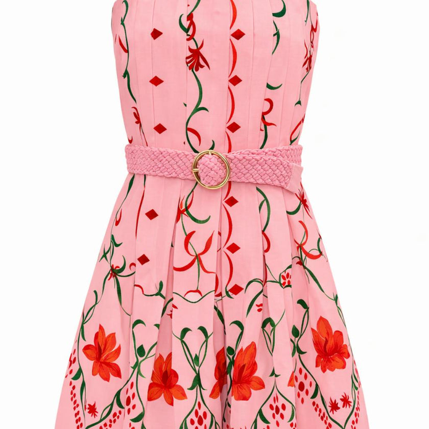 Megan Pink Petal Floral Mini Dress