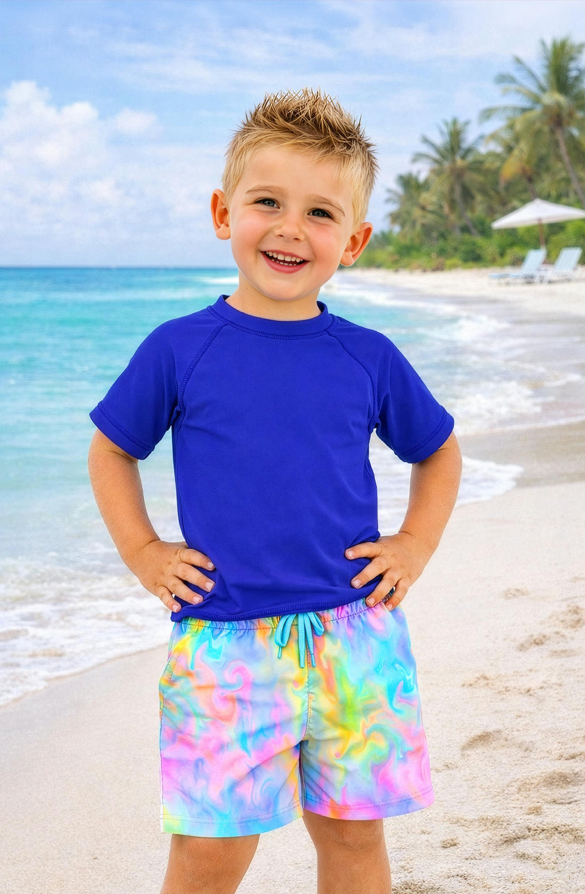 Dylan Boys Marble Print Board Shorts
