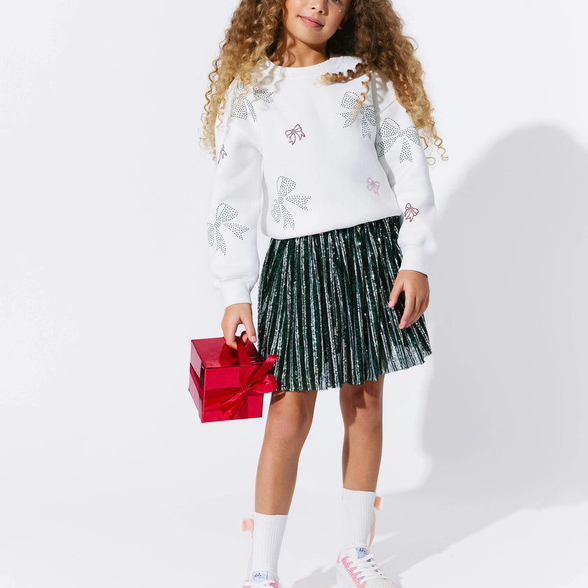 Candy Cane Sequin Striped Skirt