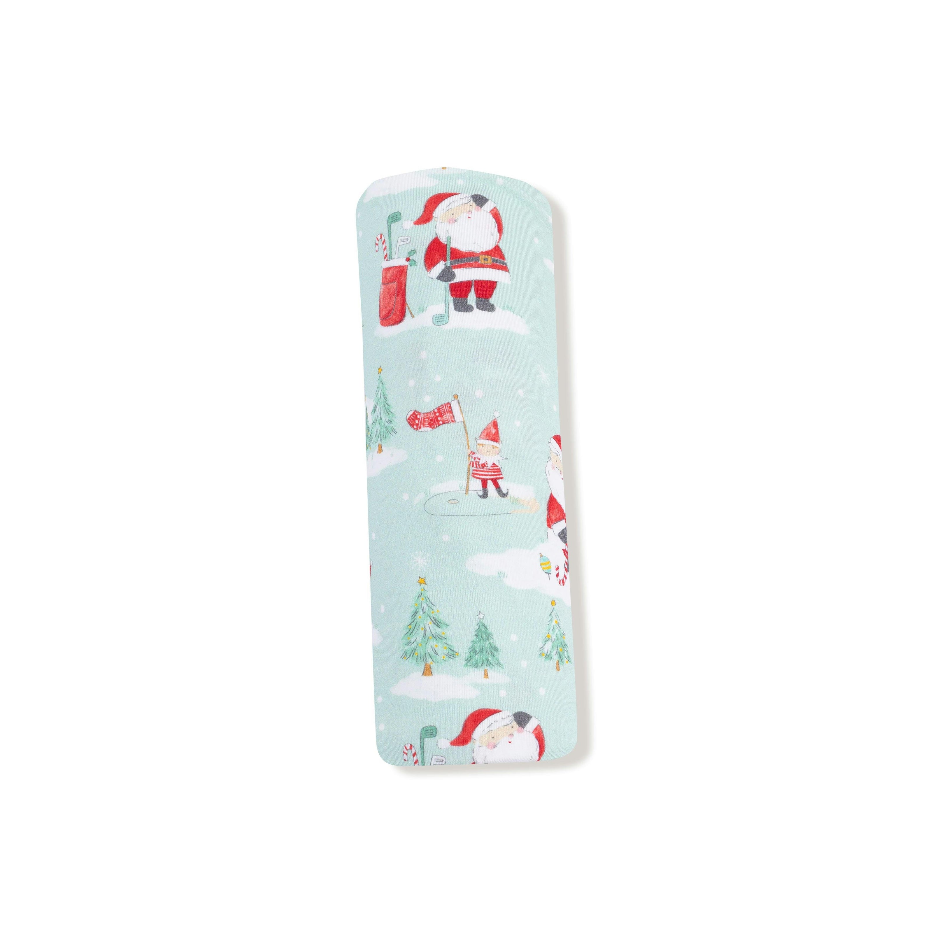 Golfing Santa and Elves - Swaddle Blanket