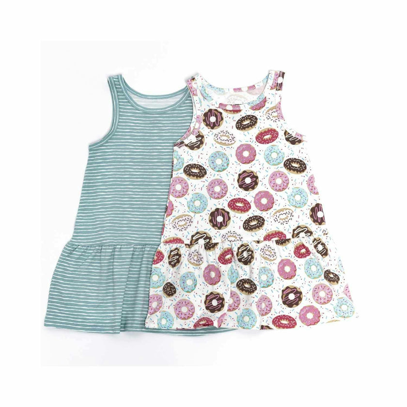Sleeveless Drop Waist Dress With Matching Shorts