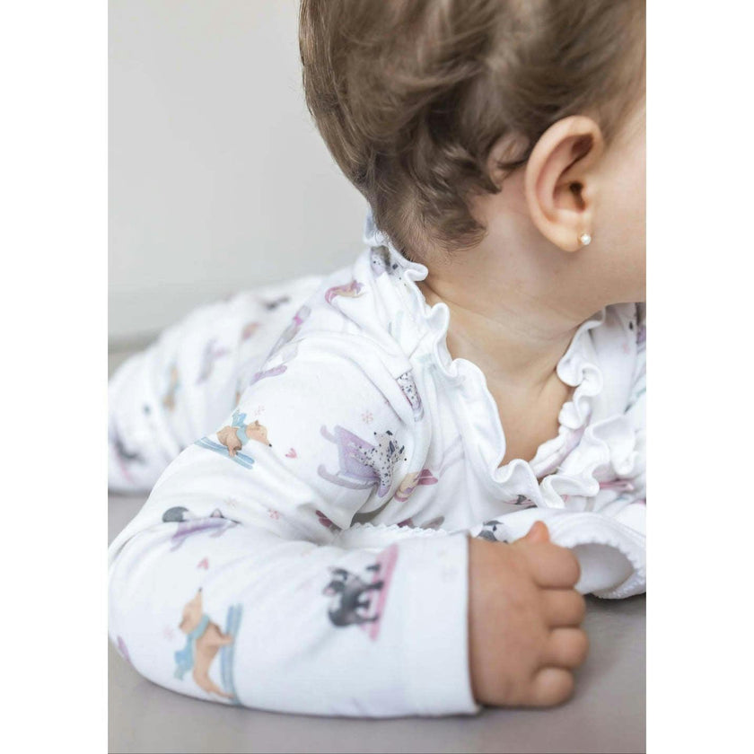 Ski Pups Girl Baby Pajama