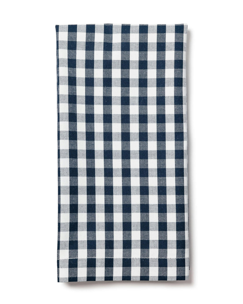 Navy French Ticking & Navy Gingham Napkin Bundle