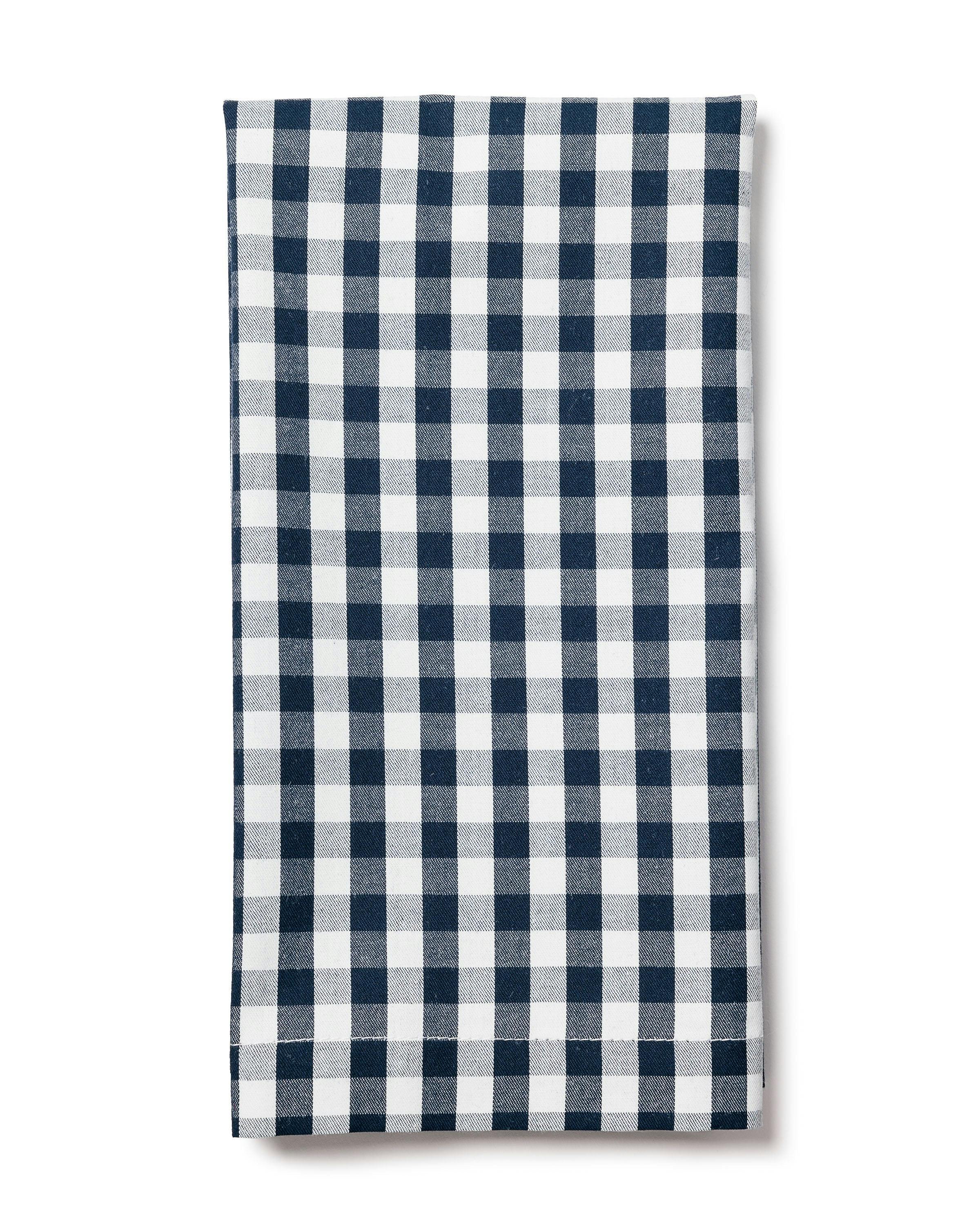 Navy French Ticking & Navy Gingham Napkin Bundle