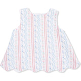 Tulip Stripe - Scallop Back Top with Bloomer