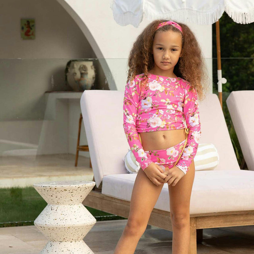 2 Piece Swimsuit Set with Side Ties