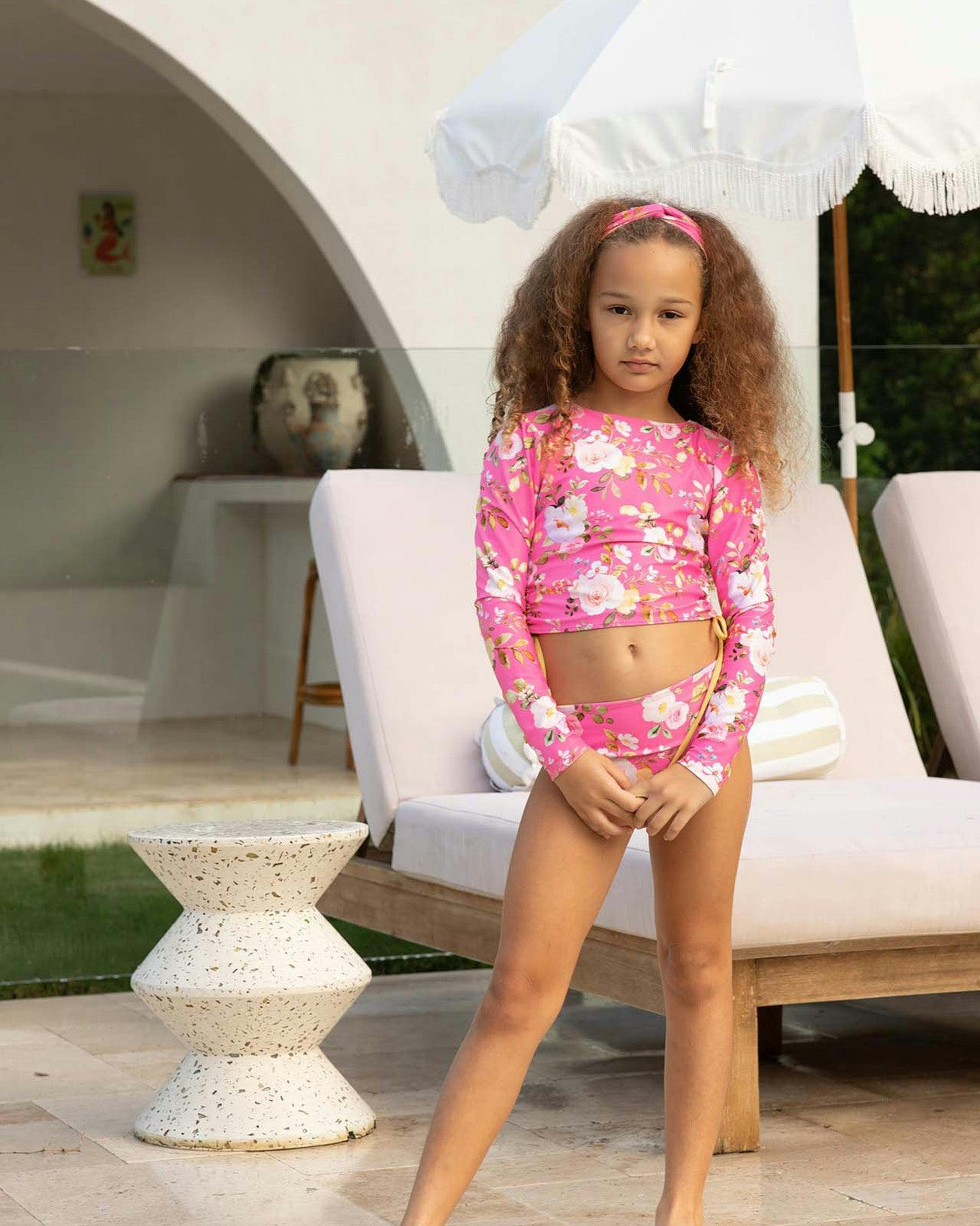 2 Piece Swimsuit Set with Side Ties
