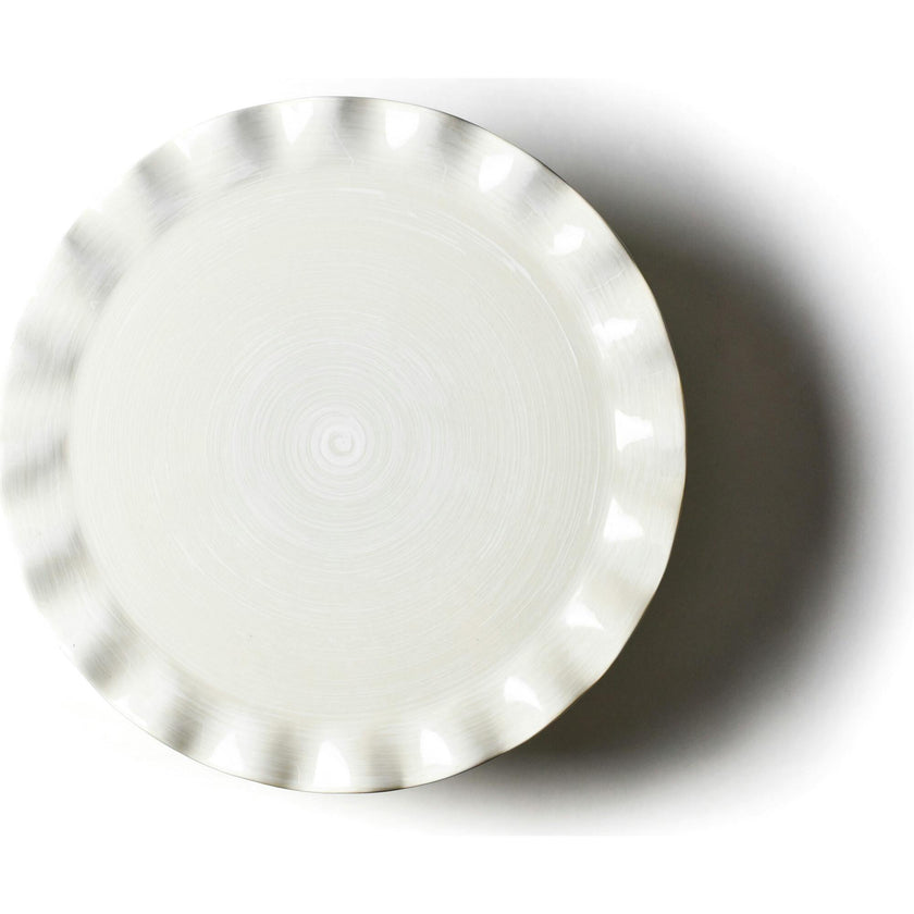 Signature White Ruffle Large Cake Stand