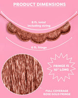Rose Gold Scallop Fringe - scalloped banner
