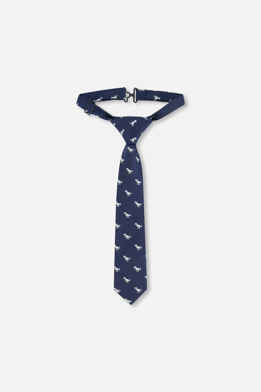 Neck Tie Blue Dino Print