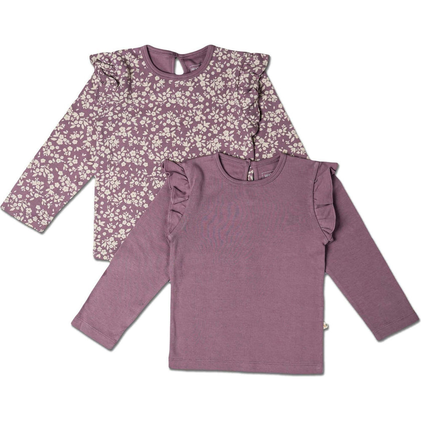 Organic Ruffle Long Sleeve Top Set of 2
