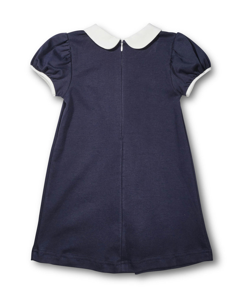 Knit Dress With Stripe Ribbon Bows