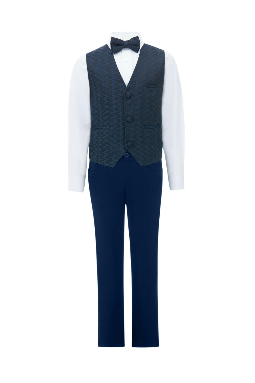 Blue Ezio Vest Outfit Set
