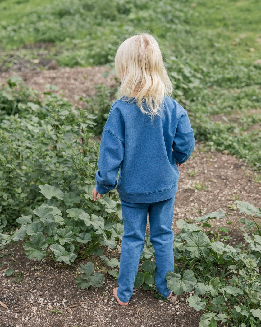 Playtime Knit Denim Set - Blue Jean