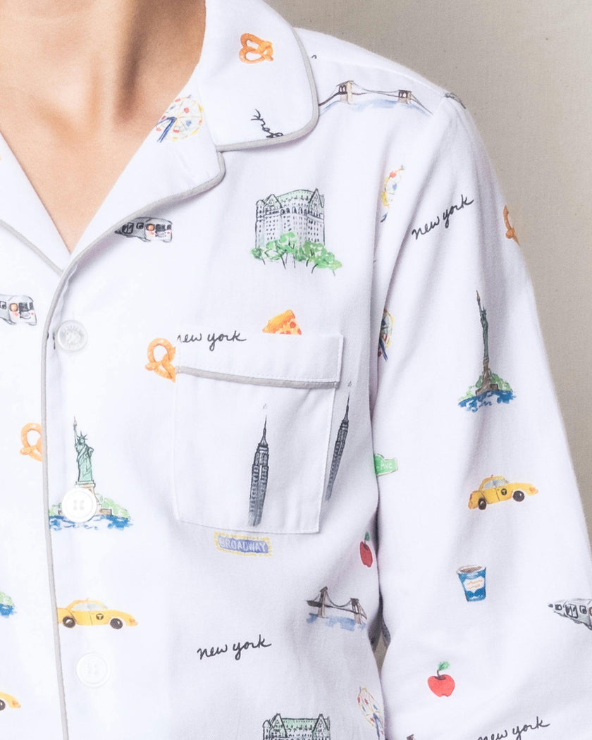 Kid's Twill Pajama Set in New York! New York!