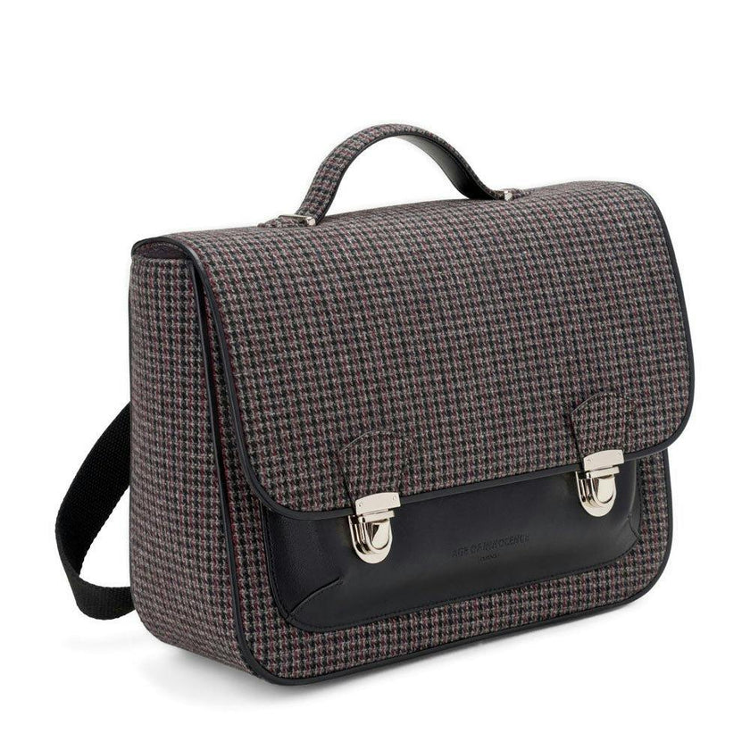 Boston Plaid Adjustable Shoulder Strap Schoolbag
