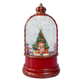 Kurt Adler 9-Inch Battery Operated LED Nutcracker Suite & Christmas Tree With Swirling Glitter Water Dome