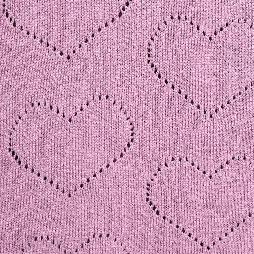 women's cotton sweater - blush hearts