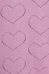women's cotton sweater - blush hearts