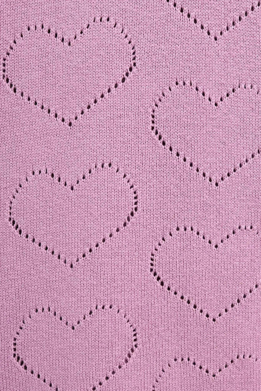 women's cotton sweater - blush hearts