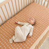 Kendi Copper Dash Cotton Fitted Crib Sheet