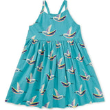 Racerback Twirl Dress, Green