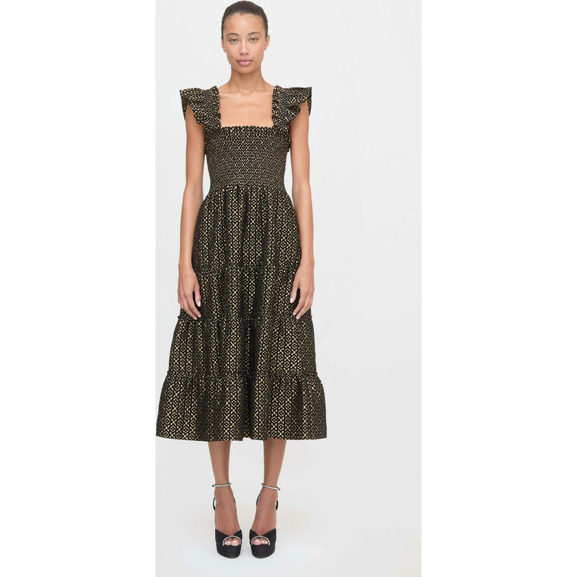 The Ellie Nap Dress - Metallic Brocade