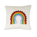 Knit Rainbow Pillow