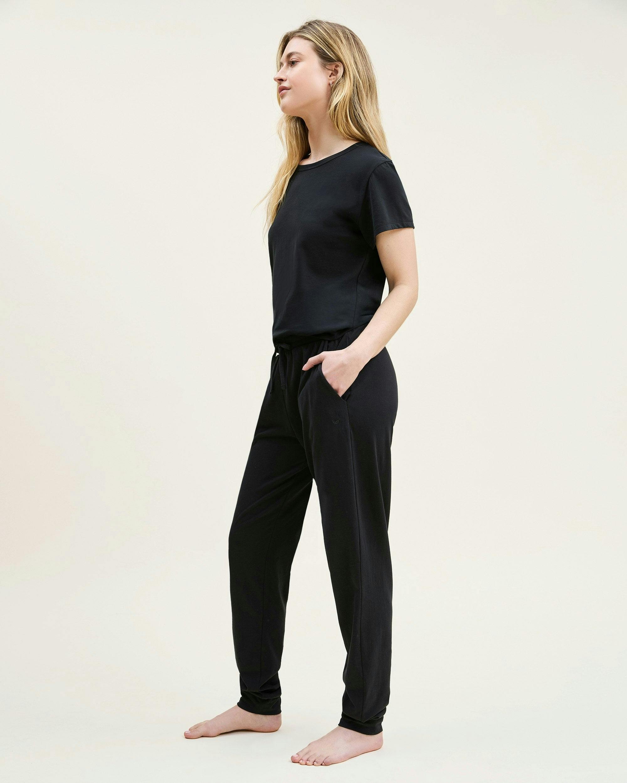 Women's Pima Essential Crew Neck Tee in Black