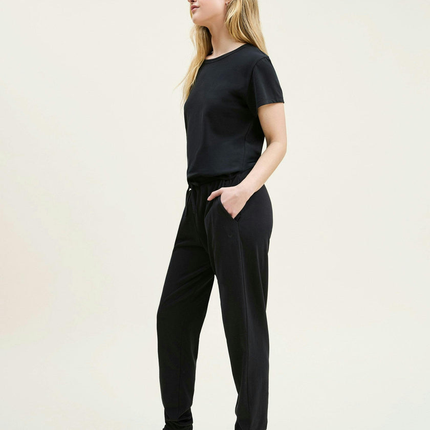 Women's Pima Essential Crew Neck Tee in Black