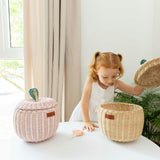 Apple Rattan Storage Basket Natural - Small