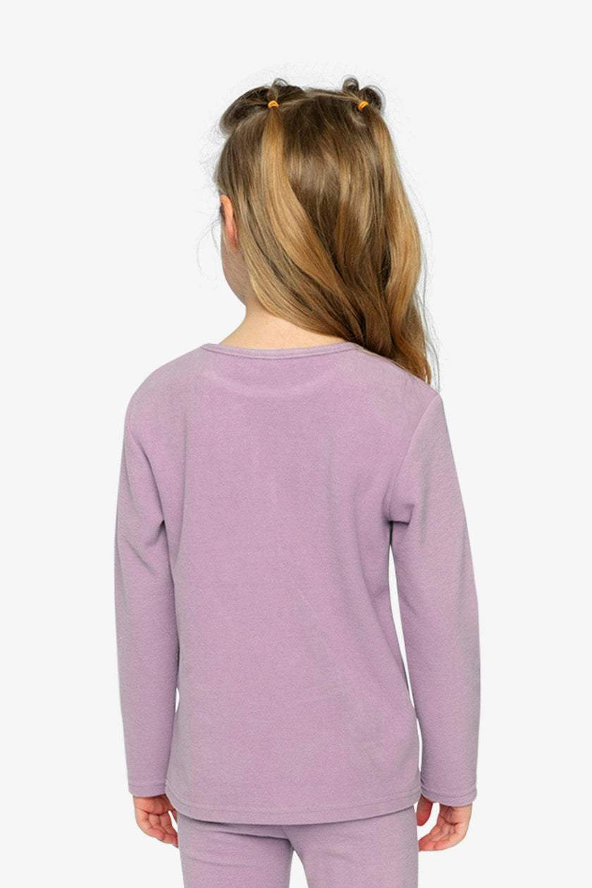 Brushed Rib Crew Neck Top Violet