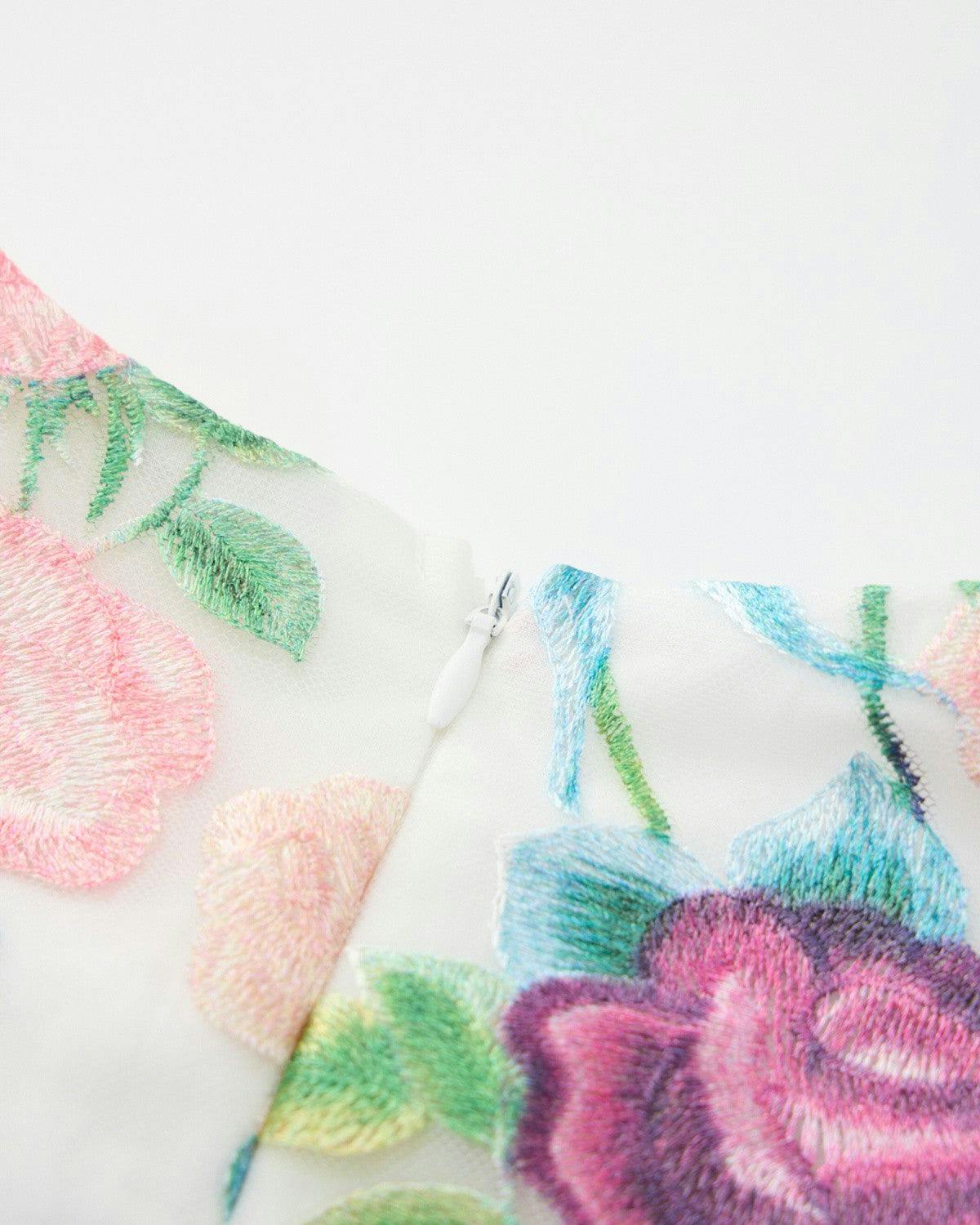 Rachelle Embroidered Mini Dress