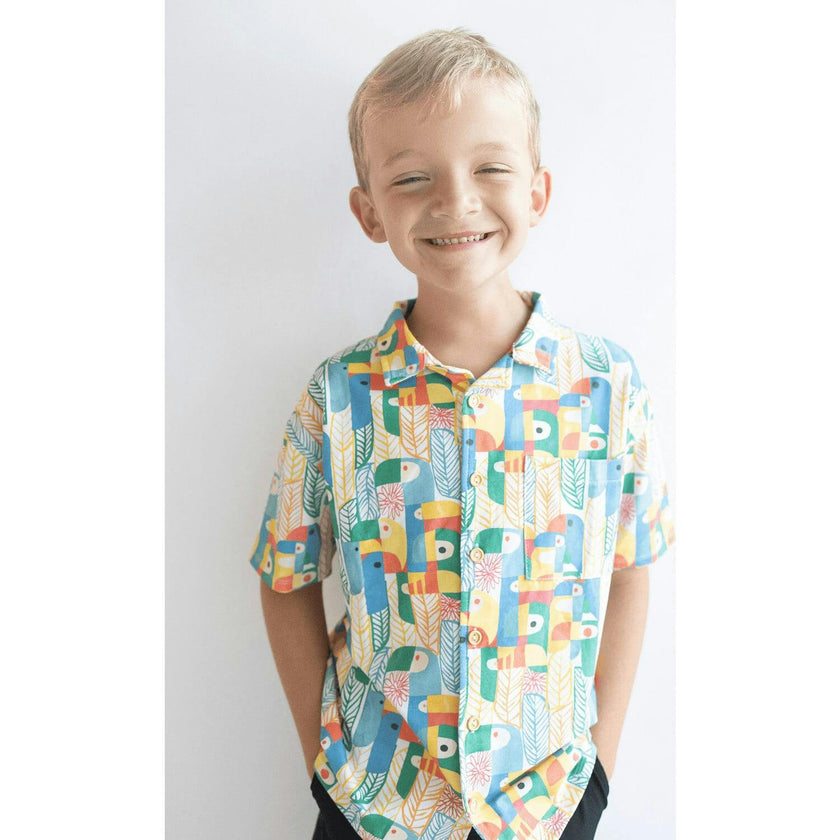 Cory baby's & kids' short sleeves button down collar shirt