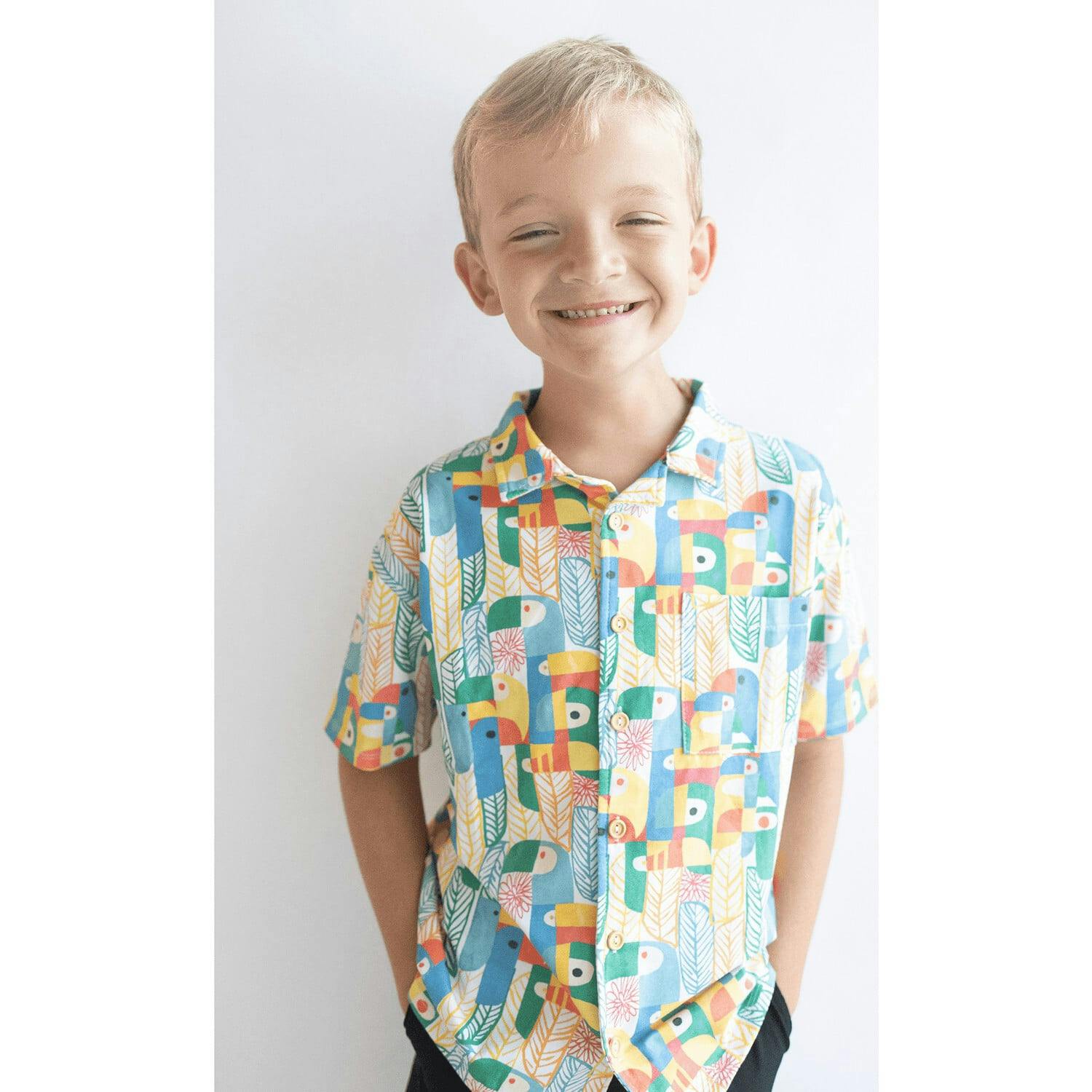 Cory baby's & kids' short sleeves button down collar shirt