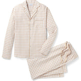 Men's Twill Pajama Set in Light Blue Gingham