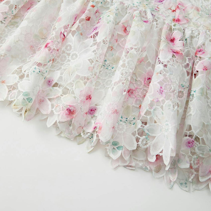 Belle Embroidered Mini Dress