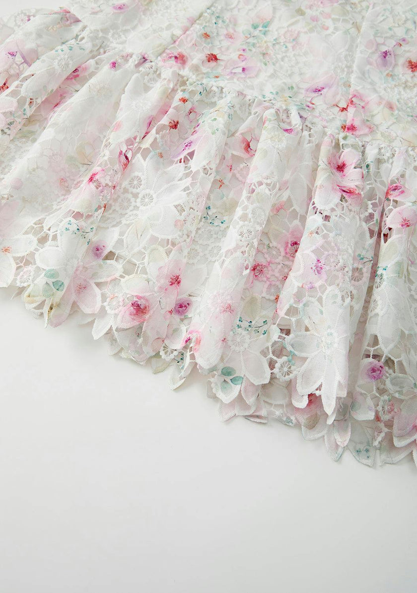 Belle Embroidered Mini Dress