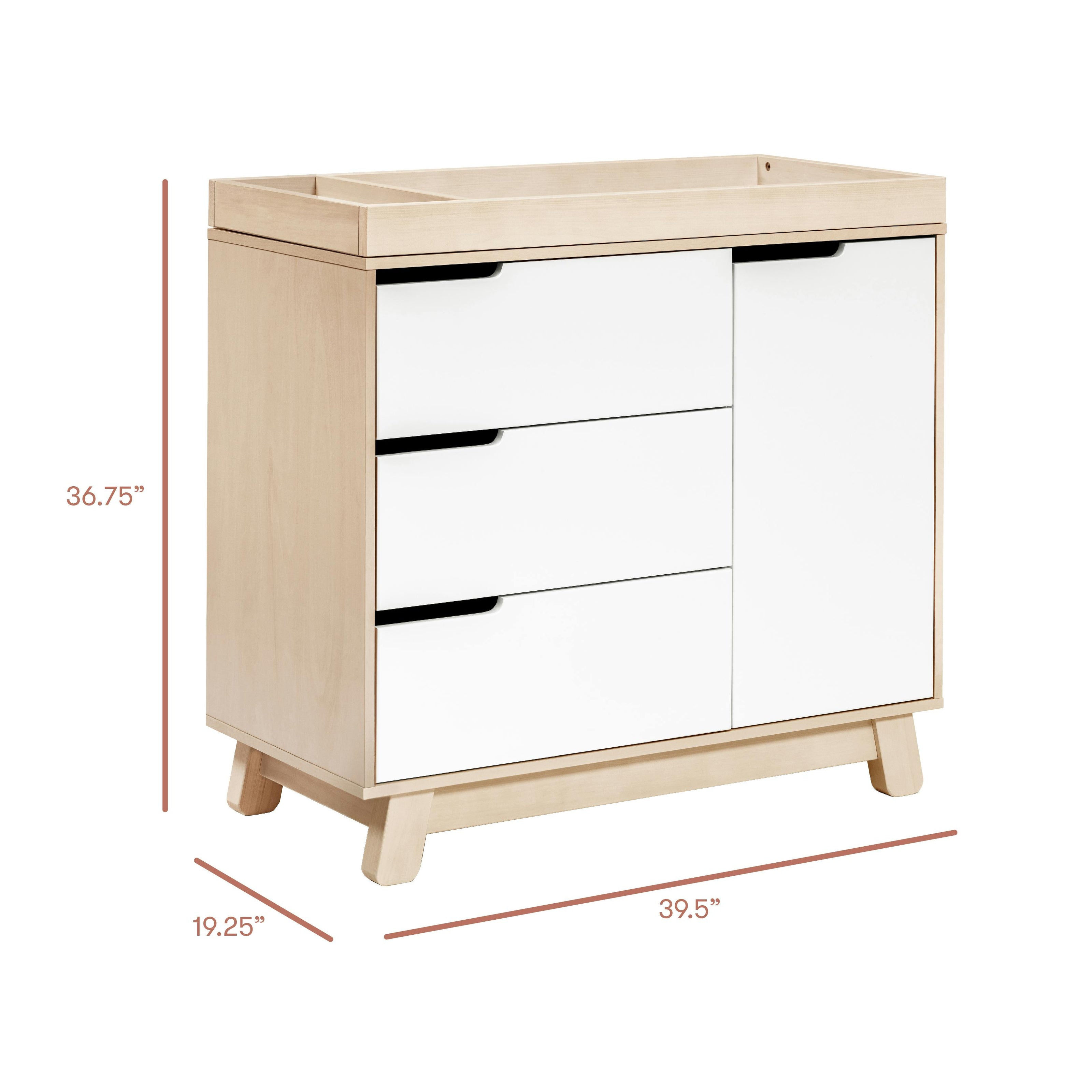 Hudson 3-Drawer Compact Changer Dresser with Removable Changing Tray (40