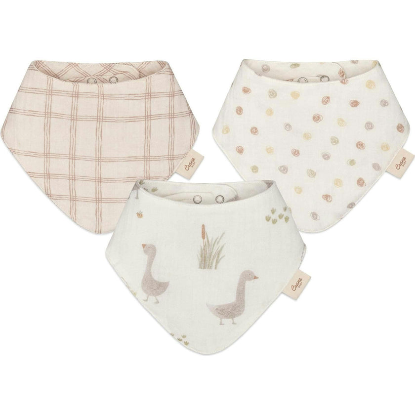 Charlie 3-pc. Farmhouse Goose Baby Bib Set
