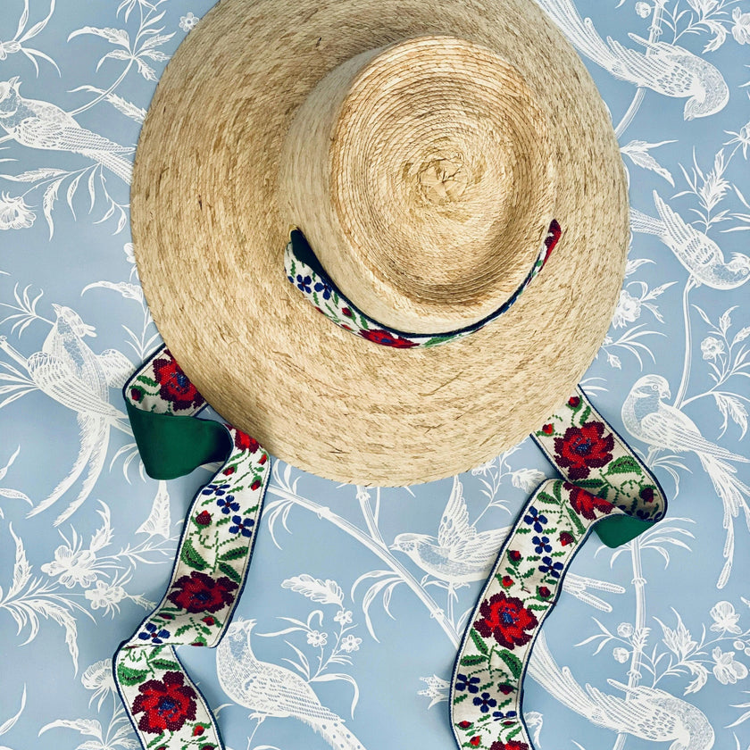 Wildflower Sun Hat (PreOrder Shipping June 15th) - French Blue Long Grosgrain Ribbon