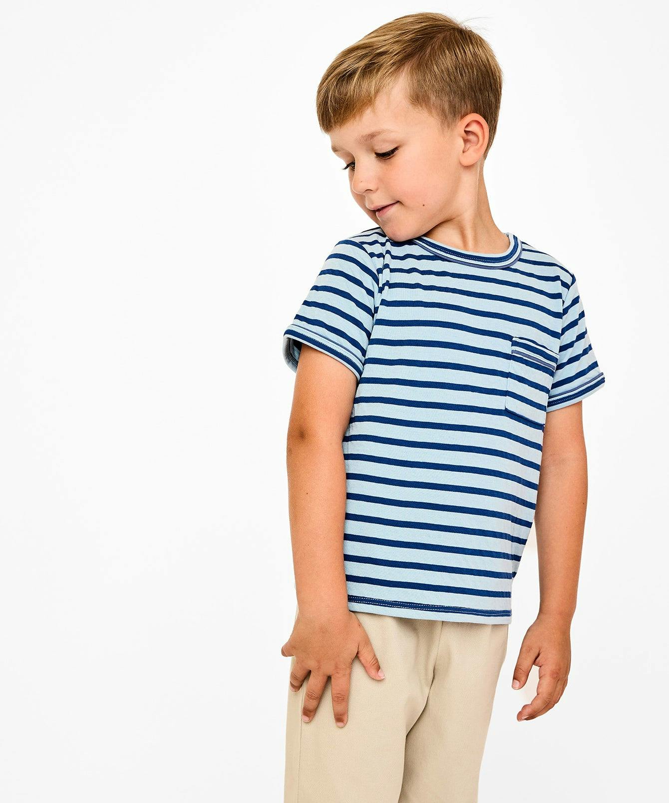 Willie T-Shirt, Sky Blue Stripe
