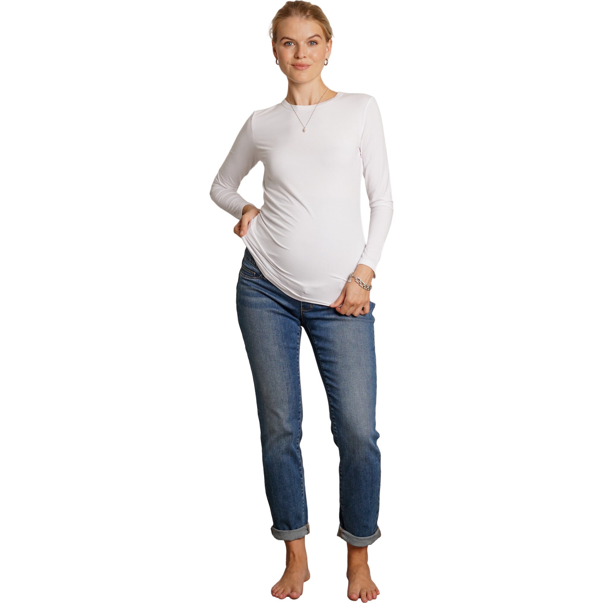 Liv Long Sleeve Crew Neck Maternity Tee