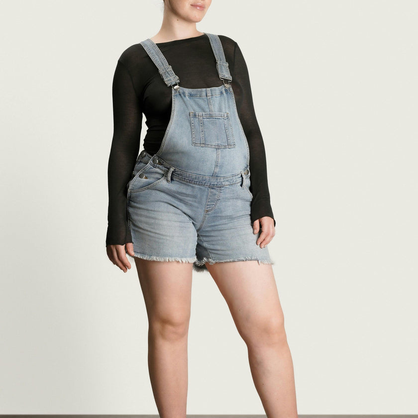 Women's Maternity Austin Distressed Shortalls