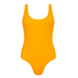 women's marigold terry low back scoop neck one piece