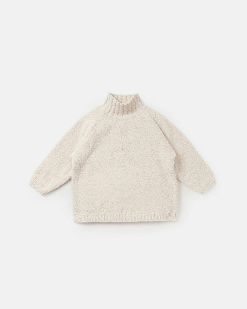 Boxy Mock Neck Sweater • Fuzzy