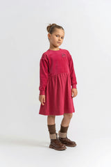 Princess Print Dress Berry